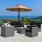 Costway 8 PCS Wicker Sofa Rattan Furniture Set Patio Furniture w/ Storage Table White\ Black\Turquoise\Red
